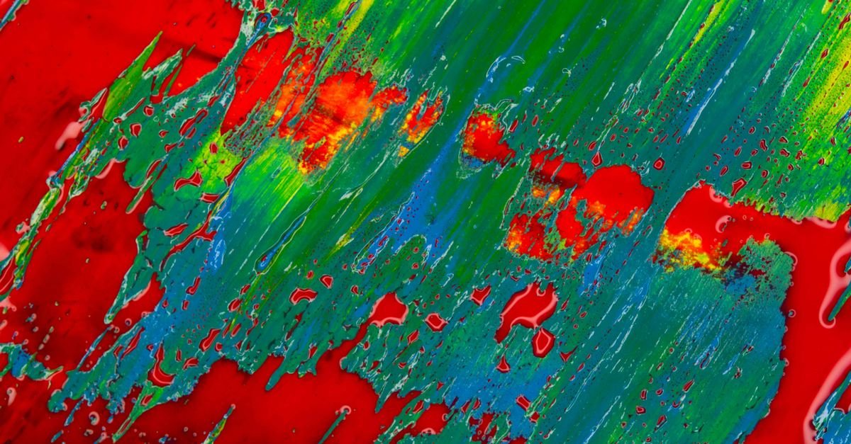 Colorful abstract painting representing digital art and NFT collectibles
